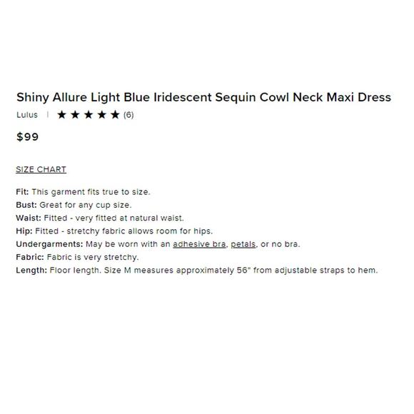 LuLus Shiny Allure Light Blue Iridescent Sequin Cowl Neck Maxi Dress - Picture 7 of 9